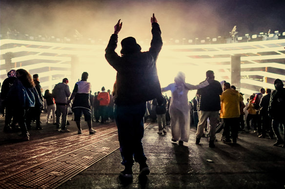 Revellers at an electronic music festival in Riyadh in 2021.