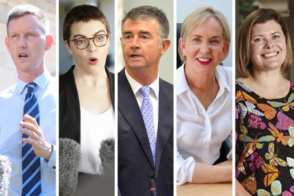 Queensland MPs Mark Bailey, Amy MacMahon, Tim Mander, Ros Bates and Nikki Boyd were frequently suspended from parliament in 2023.