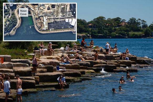 A new swimming spot at Nawi Cove (inset) could be opened following the summer success of Marrinawi Cove, Barangaroo.