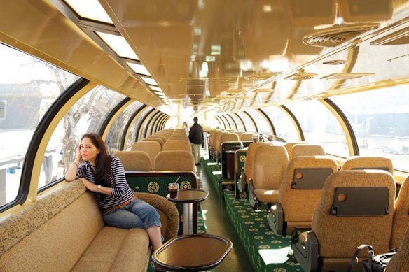 Watch the scenery transform from desert to ponderosa pines when sitting in the train’s observation dome. 