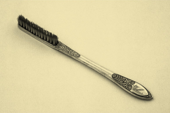 Napoleon was famously finnicky about his teeth, at least by the standards of his time. This toothbrush was made for him around 1800 when he was emperor. 