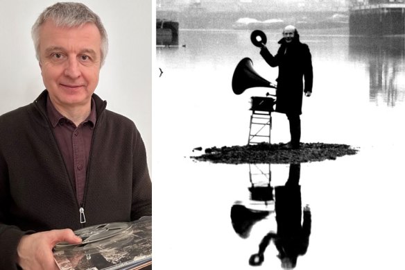 John Goudie 和，对，电台播音员和荒岛唱片创作者 Roy Plomley。