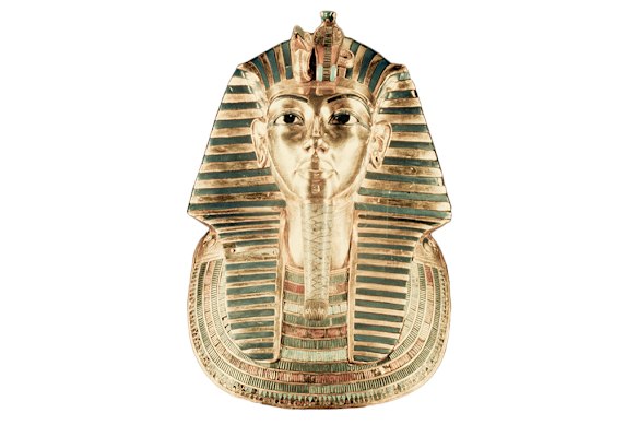 The funerary mask of Egyptian king Tutankhamun, from 1342BC.