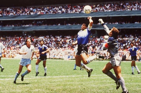 Maradona's “Hand of God” goal in the 1986 World Cup quarter-final against England is among the most controversial in the tournament's history.
