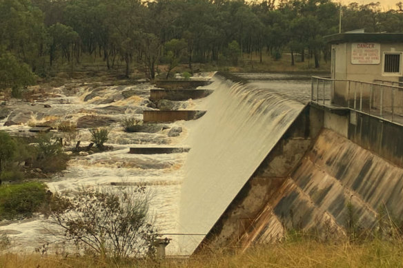 Finally, the Storm King Dam spills over in Stanthorpe after drought led to a massive water-carting operation for 18 months.  