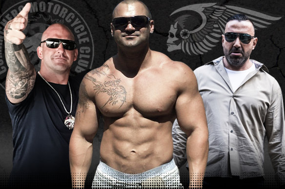 Some members of the Aussie Cartel: Hakan Ayik (centre), Mark Buddle (left) and Angelo Pandeli.