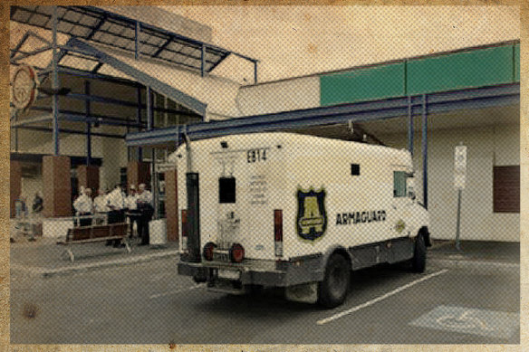The Armaguard van robbed at Sunshine Plaza in 2006.
