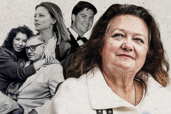 Gina Rinehart family, John Hancock, Bianca Rinehart, Rose Porteous, Lang Hancock. Picture: Supplied