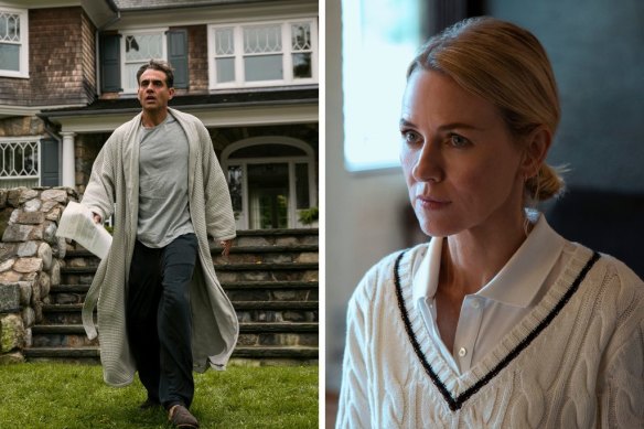 Home turns into a place of nightmares for Derek Brannock (Bobby Cannavale) and wife Maria (Naomi Watts) in The Watcher.