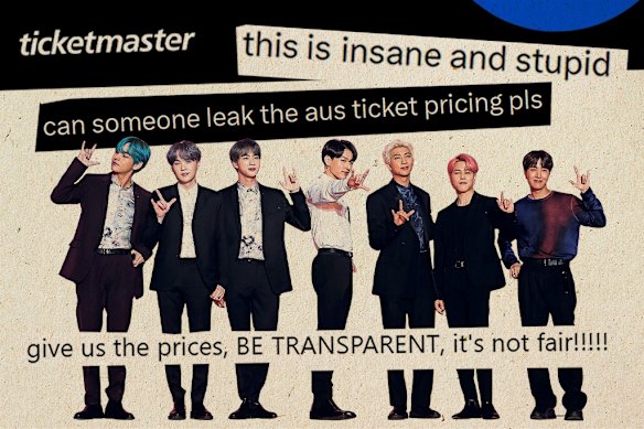 BTS fans are livid at Ticketmaster for refusing to release ticket pricing information until just before the point of sale.