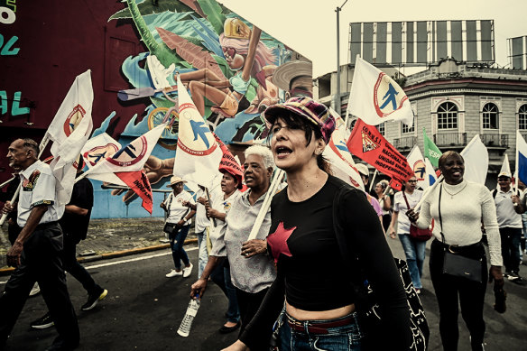 In Panama City in January, marchers mark Martyrs’ Day, a national day of mourning to honour Panamanians killed in 1964 anti-American riots over sovereignty of the Panama Canal Zone.