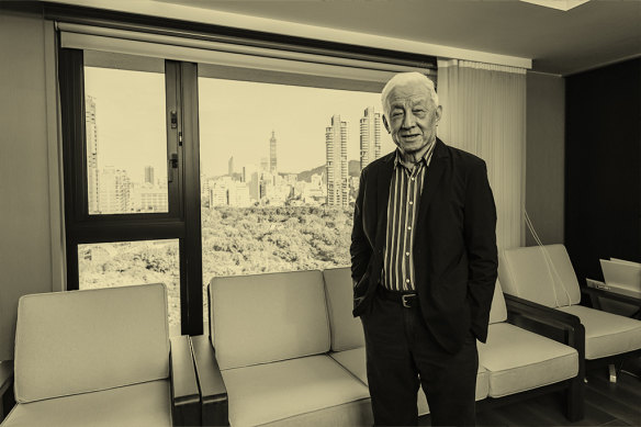 Billionaire chip pioneer Robert Tsao in his office in Taipei.