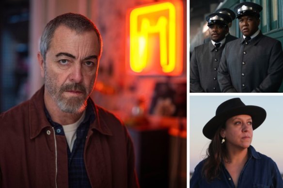 Clockwise from main: James Nesbitt in Suspect, the cast of The Porter and Rachel Perkins presents The Australian Wars.