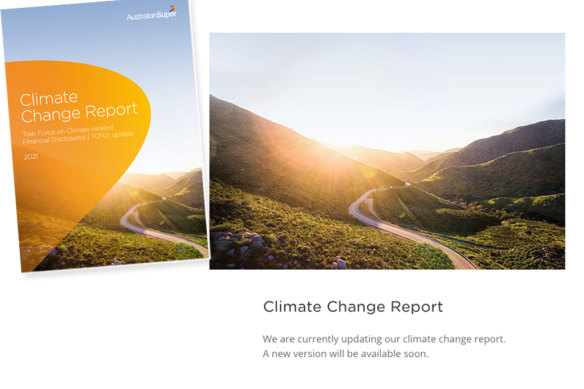 AustralianSuper’s climate report.