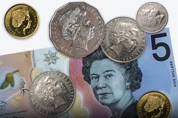 At the time of her passing, the Queen appeared on all Australian coins and the $5 note.