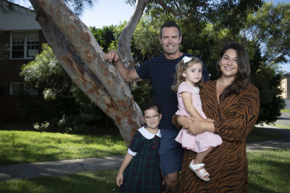 Michael and Ingrid Olic with their daughters Sofia, 5, and Bianca, 2.