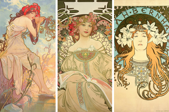 The poster art of Alphonse Mucha.