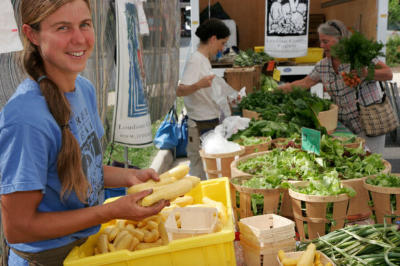 While community gatherings in the US’s so-called “purple” states may typically be linked with tension, Purcellville’s farmers’ market offers a different story.