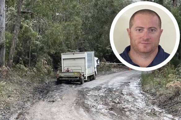 A truck belonging to Tony Ditri, inset, was found just off Pemberton-Northcliffe Road.