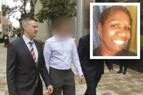 The WA Police officer (blurred), charged with murder over the death of JC (inset). 