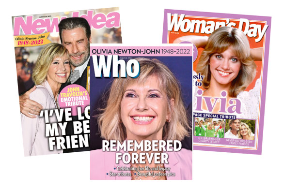 New Idea, Who and Woman’s Day all have tributes for Olivia Newton-John. 