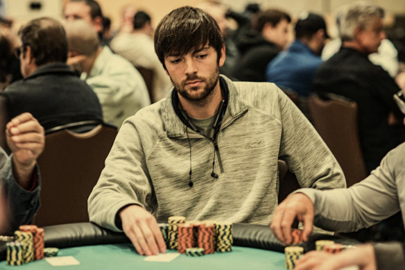 Night owl Sean Legendre at a poker competition in Tampa, Florida in 2021.