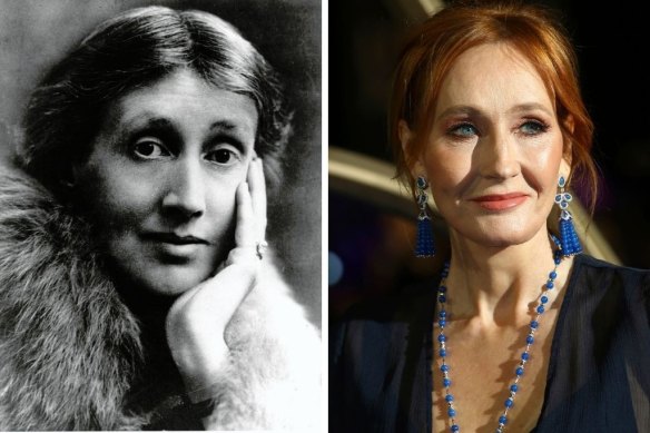 Virginia Woolf (left) was cautious with her new year’s resolutions, while J.K. Rowling tries to follow constructive criticism.