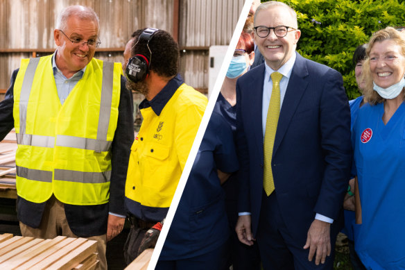 Prime Minister Scott Morrison and Labor leader Anthony Albanese both met workers today ahead of the latest unemployment figures being released.