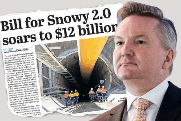 Energy Minister Chris Bowen is sticking by Snowy 2.0 despite the latest cost blowout revealed by the SMH and The Age on August 30.