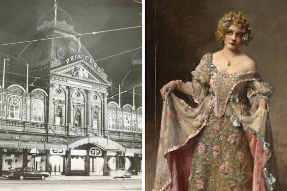 The Princess Theatre and one of its early stars, Nellie Stewart.