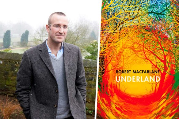 Author Robert Macfarlane and his novel Underland.