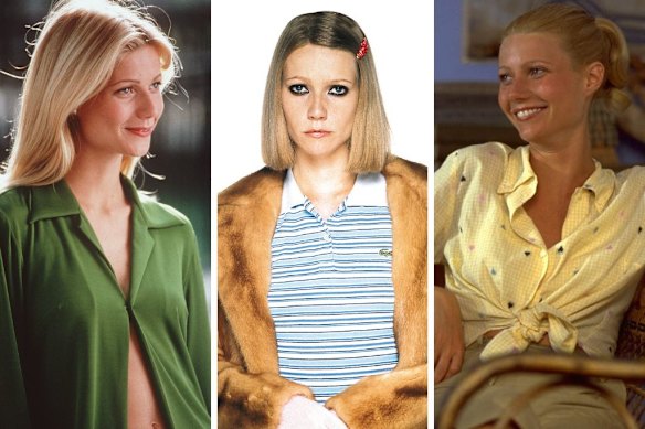 Gwyneth Paltrow in, from left, Great Expectations, The Royal Tenenbaums and The Talented Mr. Ripley.