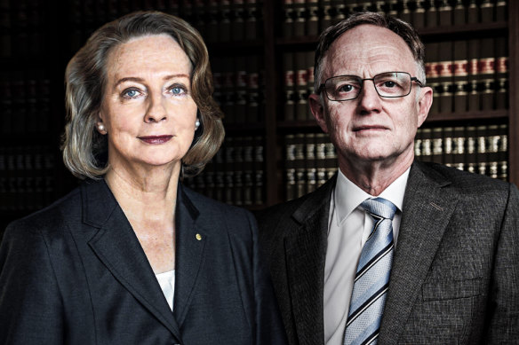 Outgoing High Court Chief Justice Susan Kiefel and her replacement Stephen Gageler.