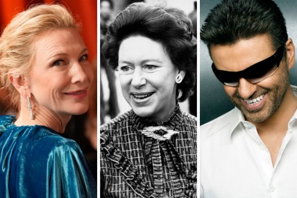 Guests on BBC Radio’s Desert Island Discs have included (from left) Cate Blanchett, Princess Margaret and George Michael.