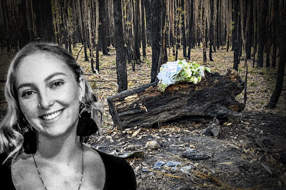 The body of Hannah McGuire was found in her burnt-out car in bushland near Ballarat in April.