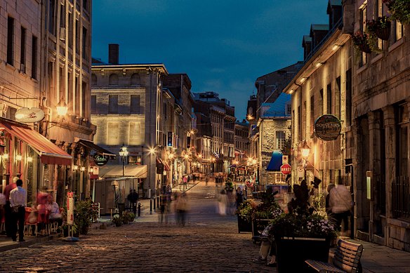 Saint Paul Street in Montreal, Quebec, where the vibe (and the official language) is French.