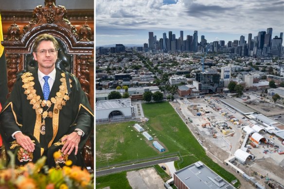 Lord mayor Nick Reece accepted a donation from one of the financiers behind a proposed 57-storey tower in North Melbourne, despite promising not to take funding from developers.