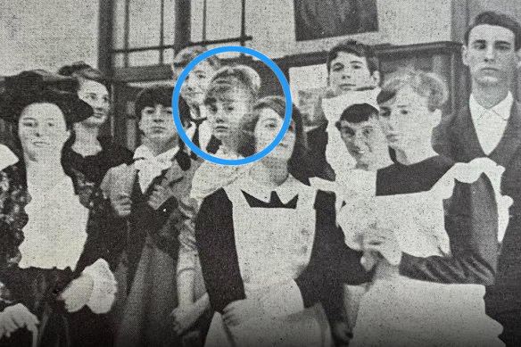 Olivia Newton-John in a play at University High School, 1964.