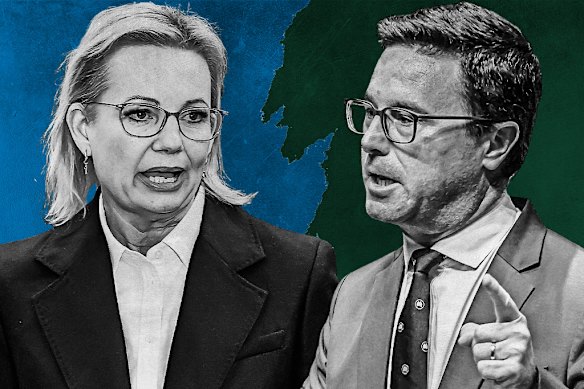Liberal leader Sussan Ley and David Littleproud of the Nationals.