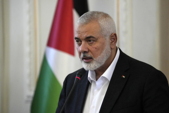 Hamas political leader Ismail Haniyeh. 