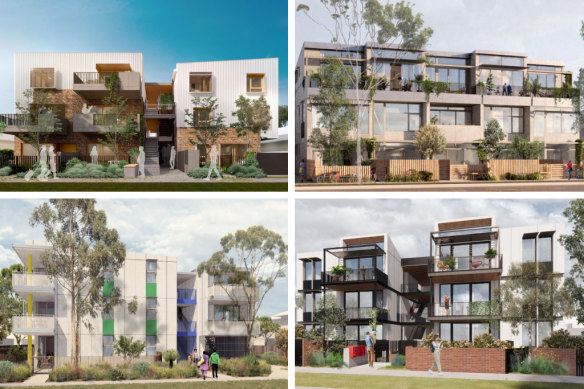 Four off-the-shelf Future Homes designs.