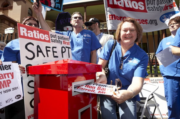 Landing a pay deal with unions such as the NSW Nurses and Midwives Association will challenge Labor’s budget repair promises. 