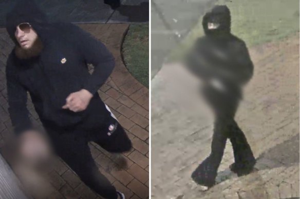 Police have released vision of two people wanted over graffiti sprayed on the walls of the Southern Sydney Synagogue at Allawah.