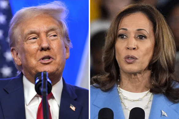 Donald Trump and Kamala Harris