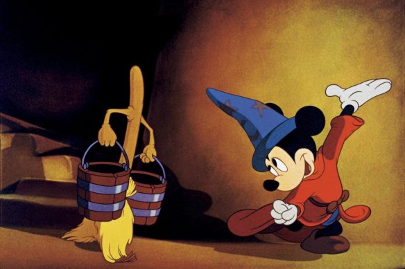 There have been various incarnations of Mickey Mouse over the years, including in the 1940 film “Fantasia.”