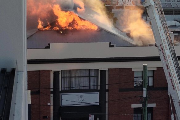 The roof of the popular Lussh wedding venue collapsed in the massive blaze.