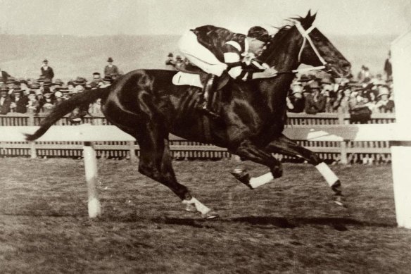 Phar Lap racing to win in 1930.