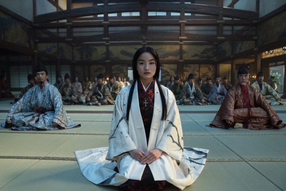 Anna Sawai as Toda Mariko in a scene from Shogun.