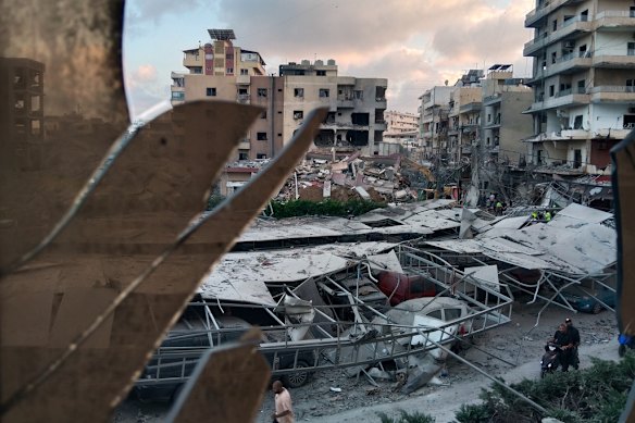 Israel and the US maintain the fighting in Lebanon (pictured) is separate from the Iran war talks.