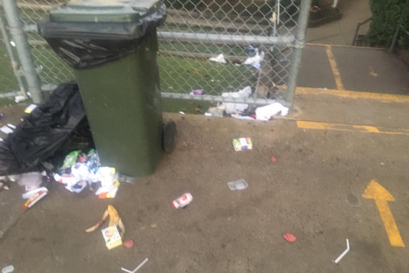 The sort of mess that confront cleaners at Victoria’s government schools.